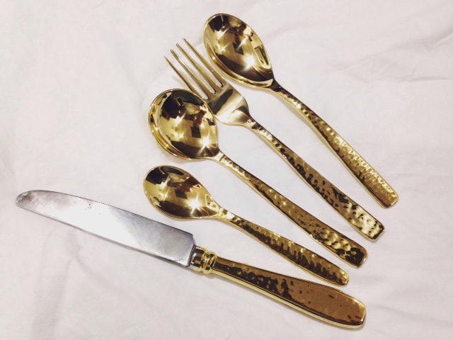 Brass  hammered Cutlery BSCB-01