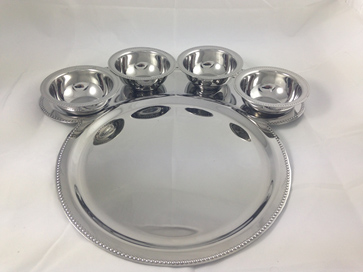 BSF-149 stainless steel Maharaja Thali set